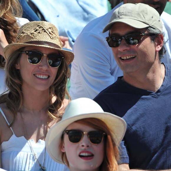 Laura Smet et Raphaël Lancrey-Javal - People aux Internationaux de France de tennis de Roland-Garros à Paris, le 6 juin 2014.