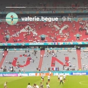 Valérie Bègue - Match de l'UEFA Euro 2020 opposant l'Allemagne à la France au stade Allianz Arena à Munich. Instagram. Le 15 juin 2021.