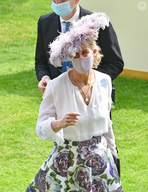 Sophie Rhys-Jones, comtesse de Wessex, assiste à la prestigieuse course hippique "Royal Ascot" à Ascot, Royaume Uni, le 16 juin 2021.