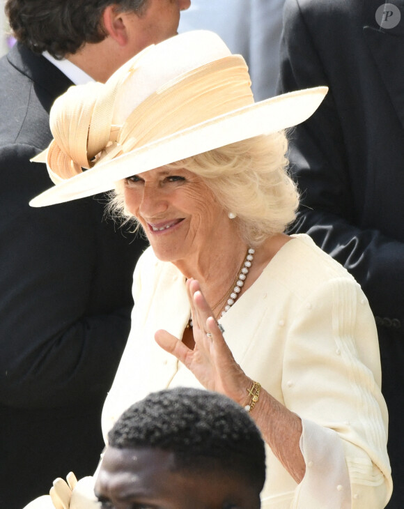 Camilla Parker Bowles, duchesse de Cornouailles, à la course hippique Royal Ascot, le 16 juin 2021.