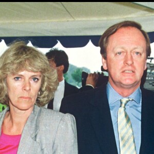 Camilla et son premier mari Andrew Parker Bowles à la Coupe de la reine en 1992.