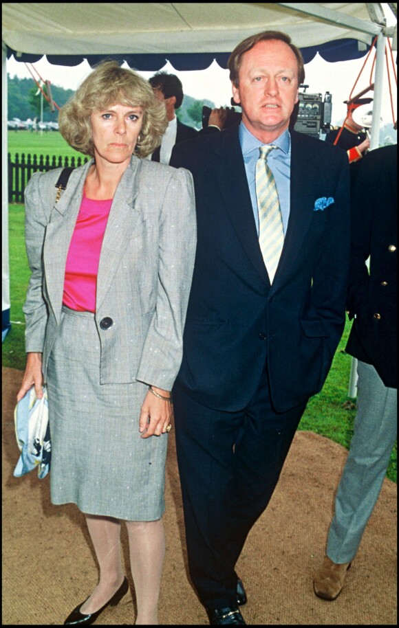 Camilla et son premier mari Andrew Parker Bowles à la Coupe de la reine en 1992.