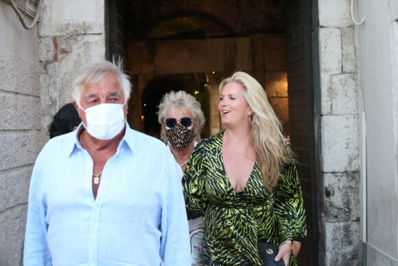 Rod Stewart et sa femme sont allés dîner en famille à Split, à l'occasion de leurs vacances en Croatie. Le 14 juillet 2020.