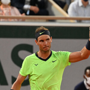 Rafael Nadal-Novak Djokovic a battu Rafael Nadal (3-6, 6-3, 7-6 [4], 6-2 en 4h11) lors de la demi-finale des Internationaux de France de Roland Garros à Paris, le 11 juin 2021. © Chryslene Caillaud / Panoramic / Bestimage 
