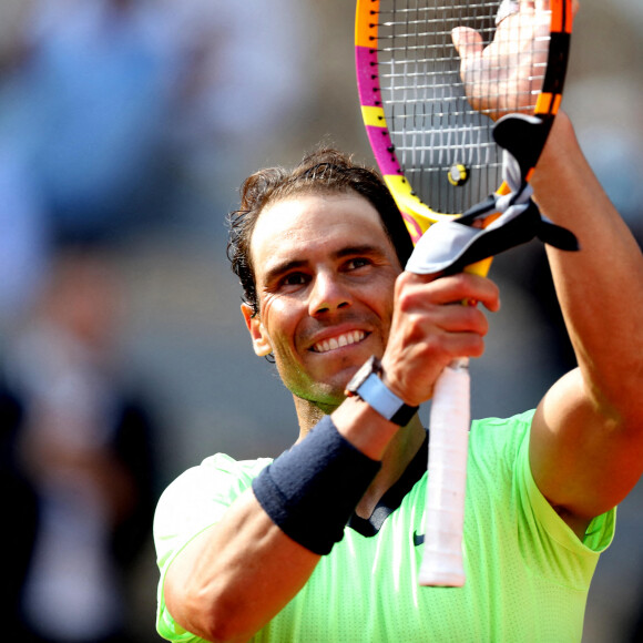 Rafael Nadal, vainqueur du 1/4 de finale des Internationaux de France de Tennis à Paris. Le 9 juin 2021 © Dominique Jacovides / Bestimage 