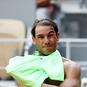 Rafael Nadal, vainqueur du 1/4 de finale des Internationaux de France de Tennis à Paris. Le 9 juin 2021 © Dominique Jacovides / Bestimage 