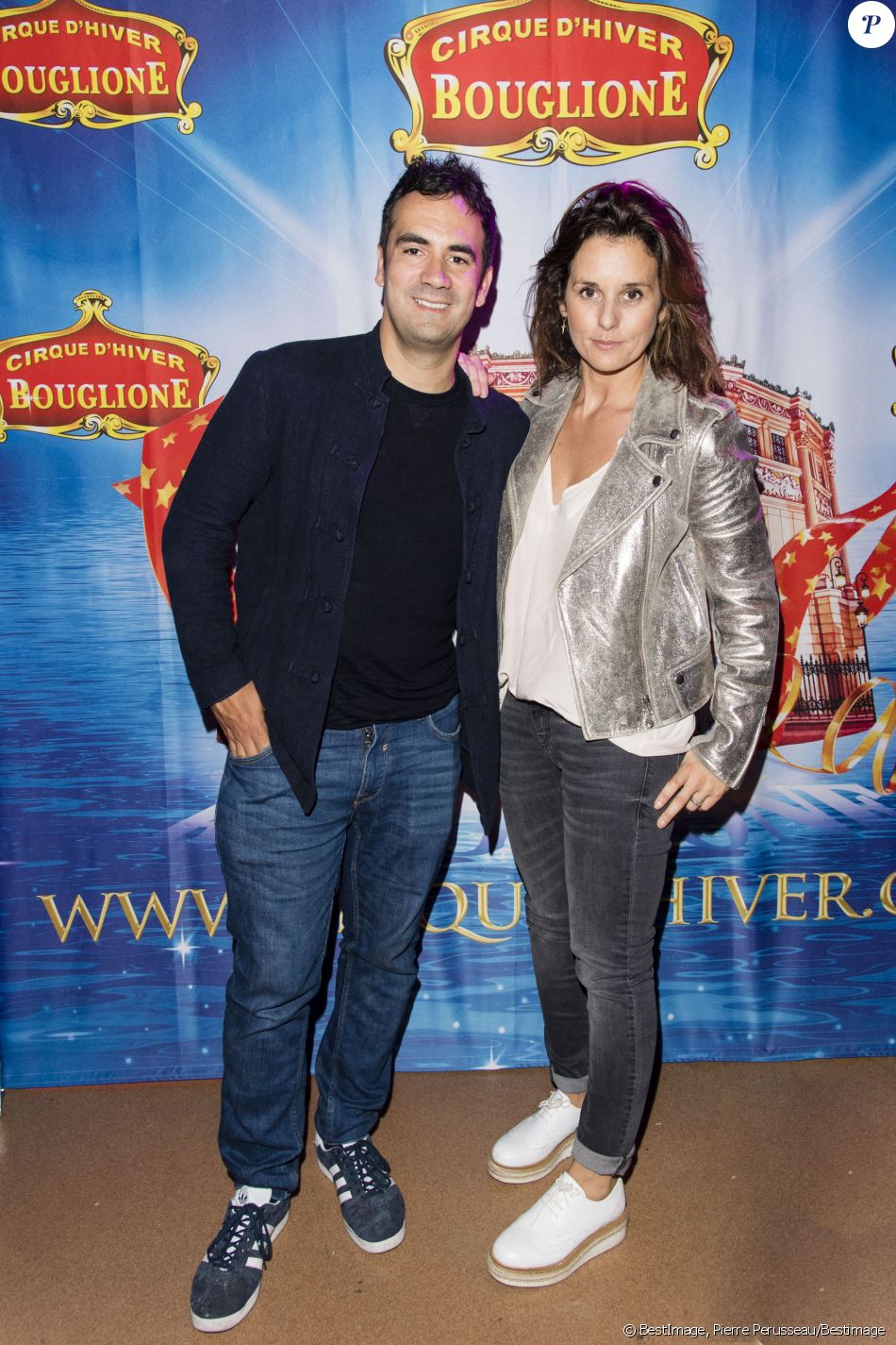 Exclusif - Alex Goude et Faustine Bollaert - La première du nouveau spectacle du Cirque d'Hiver Bouglione, "Exploit" à Paris , le 15 octobre 2017. © Pierre Perusseau/Bestimage