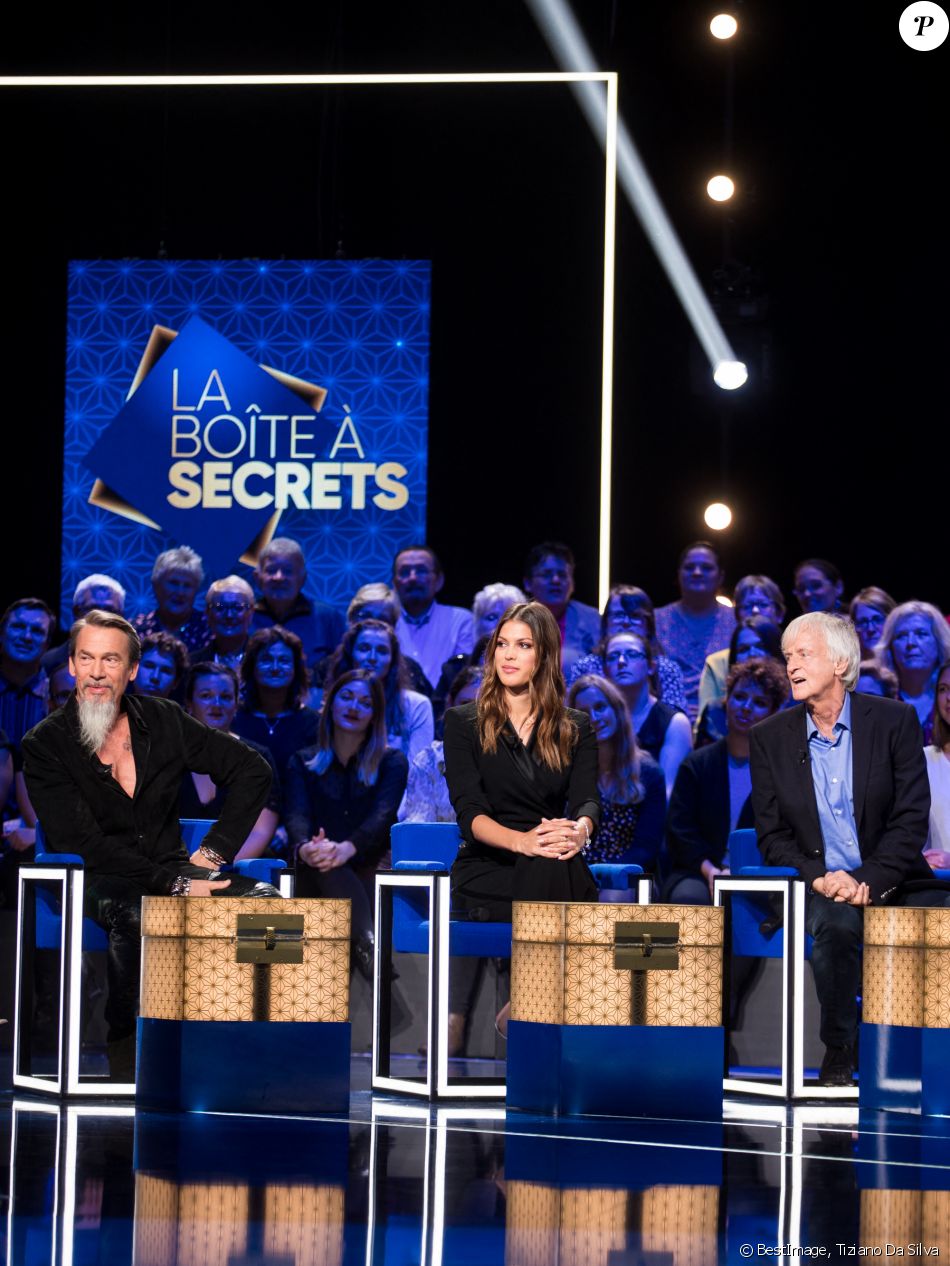 Exclusif - Florent Pagny, Iris Mittenaere, le chanteur Dave - Enregistrement de l'émission "La boite à secrets" N°2, présentée par F.Bollaert, et qui sera diffusée le 20 décembre sur France 3 en prime time. Le 8 octobre 2019 © Tiziano Da Silva / Bestimage
