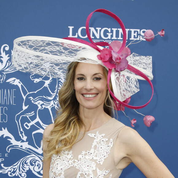 Sophie Thalmann (robe Christophe Guillarmé) - Prix de Diane Longines à l'hippodrome de Chantilly, le 16 juin 2019. © Marc Ausset-Lacroix/Bestimage 