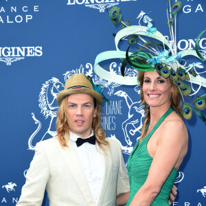 Sophie Thalmann (robe Christophe Guillarmé) et Christophe Guillarmé - 169ème Prix de Diane Longines sur l'hippodrome de Chantilly, France, le 17 juin 2018. © Giancarlo Gorassini/Bestimage 