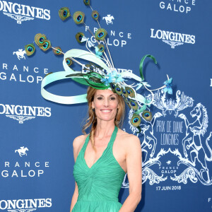 Sophie Thalmann (robe Christophe Guillarmé) - 169ème Prix de Diane Longines sur l'hippodrome de Chantilly, France, le 17 juin 2018. © Giancarlo Gorassini/Bestimage 