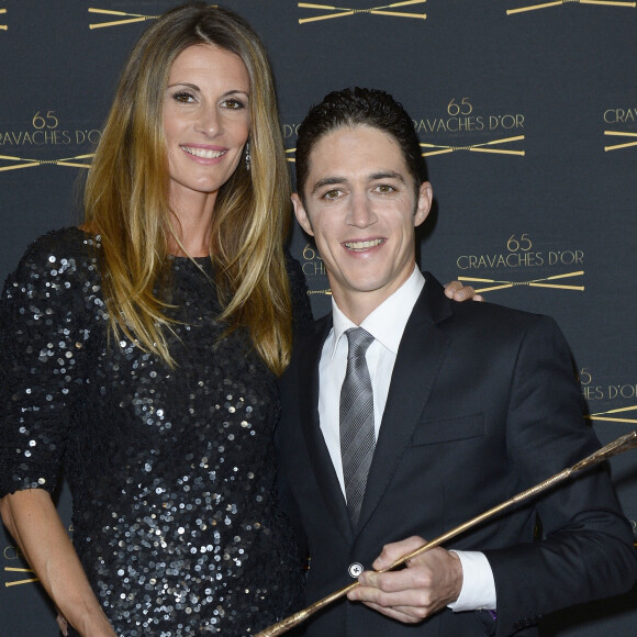 Sophie Thalmann, son mari Christophe Soumillon - 65ème édition des Cravaches d'Or au Théâtre des Champs-Elysées à Paris.