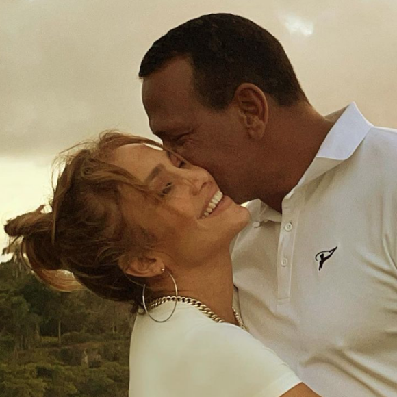 Jennifer Lopez et Alex Rodriguez en février 2021.