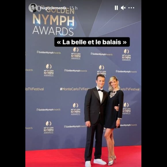 Hugo Clément a partagé cette photo de lui en story Instagram, le 22 juin 2021 lors du Festival de Monte-Carlo à Monaco