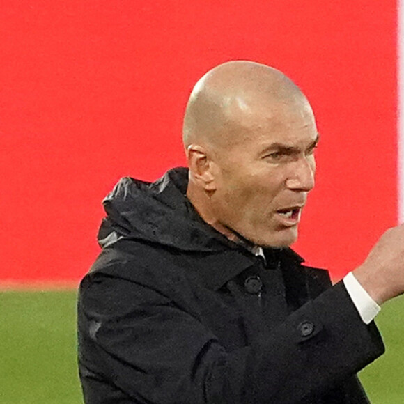Zinedine Zidane au Stade Alfredo-Di-Stéfano, à Madrid, le 9 mai 2021. © Acero/Alterphotos/Panoramic / Bestimage