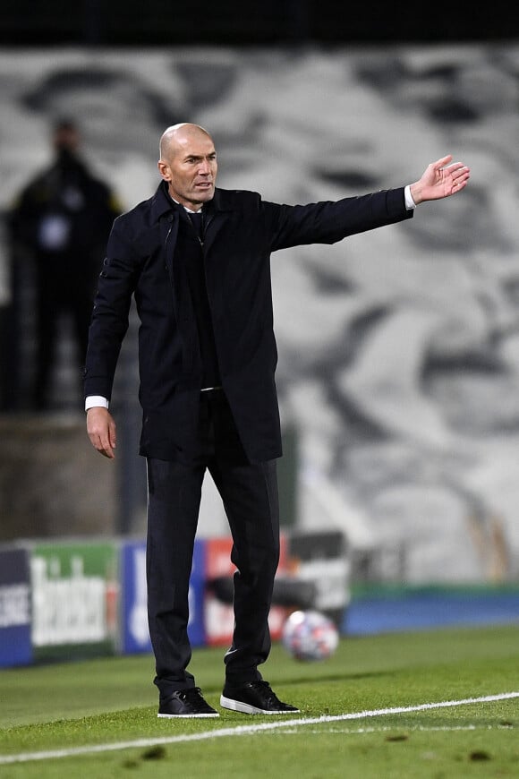 Zinedine Zidane - Match de football de Ligue des Champions à Madrid le 3 novembre 2020. Image Sport / Panoramic / Bestimage