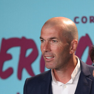 Zinedine Zidane et sa femme Véronique - Première du documentaire "Le coeur de Sergio Ramos" à Madrid le 10 septembre 2019.