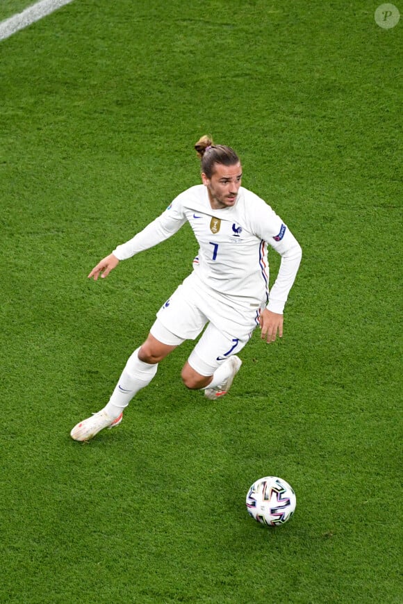 Antoine Griezmann - Match de football de l'Euro 2020 à Budapest : La France ex aequo avec le Portugal 2-2 au Stade Ferenc-Puskas le 23 juin 2021. © Anthony Bibard/FEP/Panoramic / Bestimage