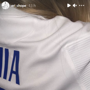 Erika Choperena dévoile une photo de sa fille Mia, fervente supportrice de son père Antoine Griezmann lors de Portugal - France (2-2) en marge de l'Euro 2020.