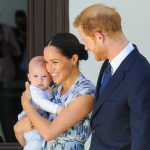 Le prince Harry, duc de Sussex, et Meghan Markle, duchesse de Sussex, avec leur fils Archie ont rencontré l'archevêque Desmond Tutu et sa femme à Cape Town, Afrique du Sud. Le 25 septembre 2019