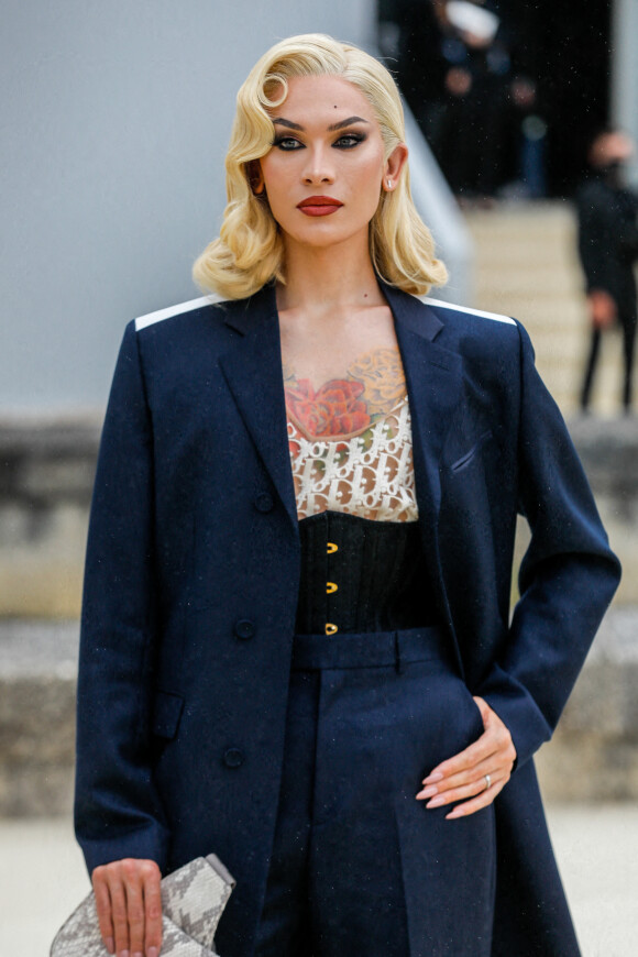 Miss Fame arrive au défilé de mode masculine prêt-à-porter printemps-été 2022 Dior x Travis Scott à Paris, France, le 25 juin 2021. © Clovis-Veeren/Bestimage