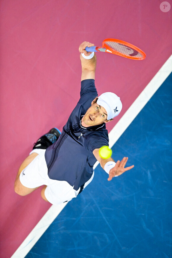 Andy Murray - Montpellier : Andy Murray éliminé par Egor Gerasimov au tournoi de Monpellier (7-6 (10/8), 6-1) à l'Open Sud de France, le 23 février 2021. © JB Autissier / Panoramic / Bestimage 