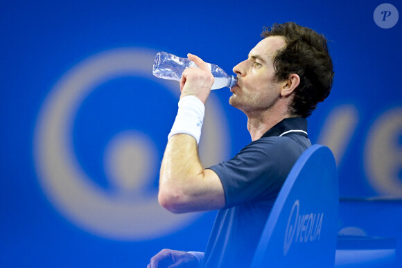 Andy Murray (Gbr) - Montpellier : Andy Murray éliminé par Egor Gerasimov au tournoi de Monpellier (7-6 (10/8), 6-1) à l'Open Sud de France, le 23 février 2021. © JB Autissier / Panoramic / Bestimage 