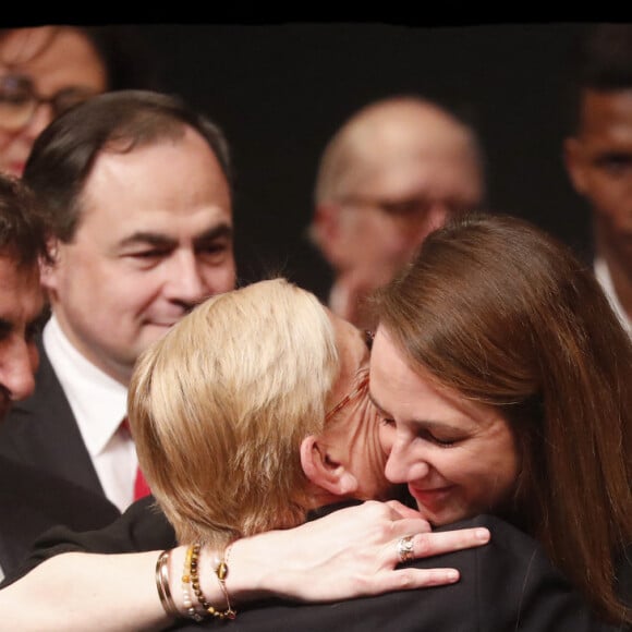 Christian Jacob, Isabelle Balkany, Agnès Pottier-Dumas - Réunion publique d'Agnès Pottier-Dumas pour la présentation de son programme et de ses colistiers. Levallois-Perret. Le 26 février 2020.