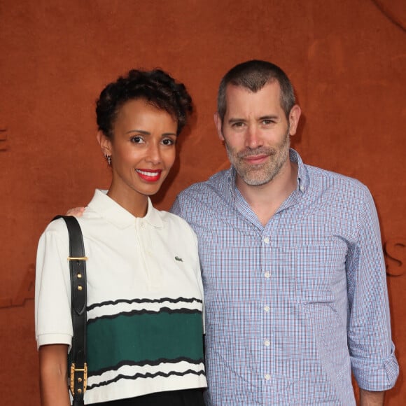 Sonia Rolland et Jalil Lespert au village lors des internationaux de tennis de Roland Garros à Paris, le 10 juin 2018. © Moreau-Jacovides/Bestimage