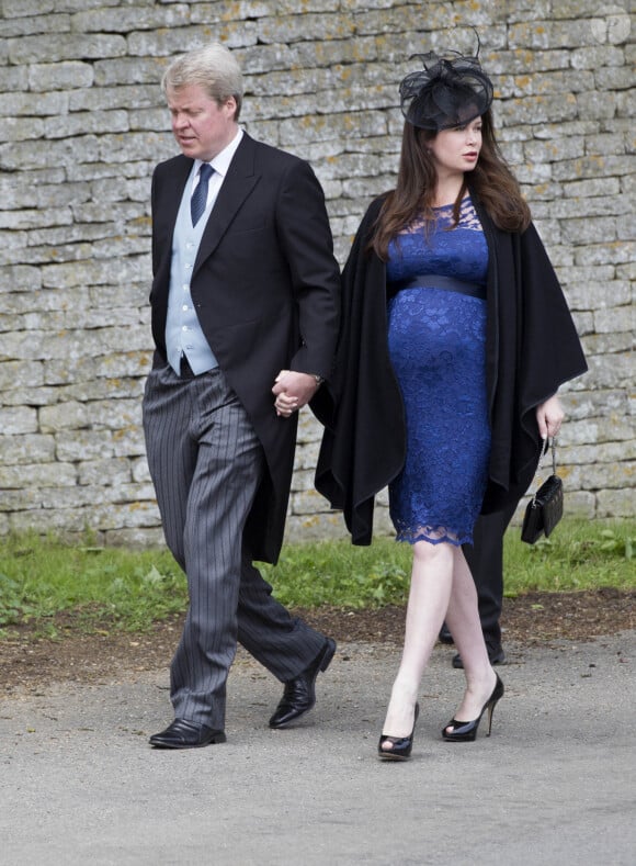 Charles Spencer et son épouse au mariage de la nièce de Diana, Emily McCorquodale, en 2012.