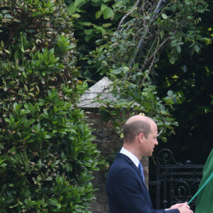 Le prince William, duc de Cambridge, et son frère Le prince Harry, duc de Sussex, se retrouvent à l'inauguration de la statue de leur mère, la princesse Diana dans les jardins de Kensington Palace à Londres, le 1er juillet 2021.