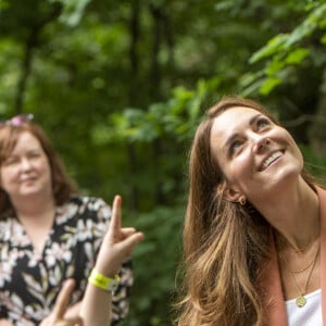 Kate Middleton, duchesse de Cambridge, en visite au Musée d'Histoire Naturelle de Londres. Le 22 juin 2021.