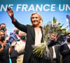 Discours de Marine Le Pen au Palais des Congres de Perpignan lors du congrès du Rassemblement National (RN) à Perpignan, France, le 4 juillet 2021. © Thierry Breton/Panoramic/Bestimage 