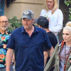 Exclusif - Gwen Stefani, son fiancé Blake Shelton et ses enfants, Apollo Bowie Flynn Rossdale, et Zuma Nesta Rock Rossdale passent la fête des mères chez les parents de Gwen à Los Angeles. Le 9 mai 2021.