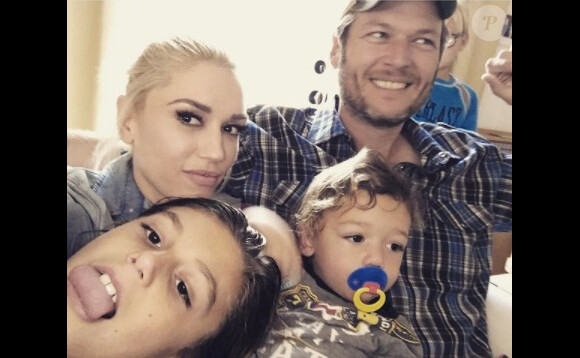 Gwen Stefani et Blke Shelton en famille sur Instagram. Le 21 juin 2021.