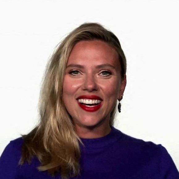 Scarlett Johansson participe à un quiz Marvel avec Jimmy Fallon en visio sur le plateau de l'émission "The Tonight Show Starring Jimmy Fallon" 
