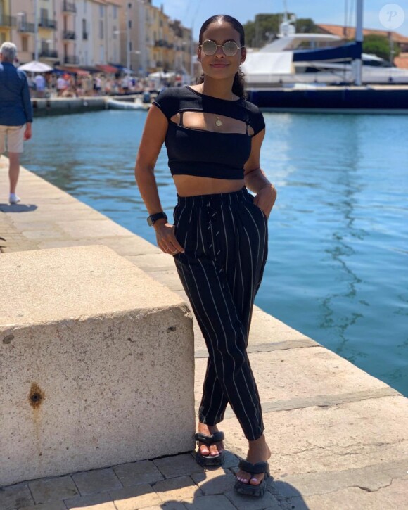 Christina Milian au port de St Tropez. Juillet 2021