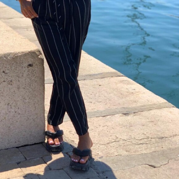 Christina Milian au port de St Tropez. Juillet 2021