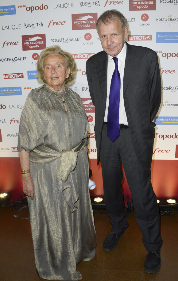 Bernadette Chirac et Patrick Poivre d'Arvor - Soirée de Gala du Prix d'Amérique Opodo à la Maison de l'UNESCO à Paris le 24 janvier 2015.