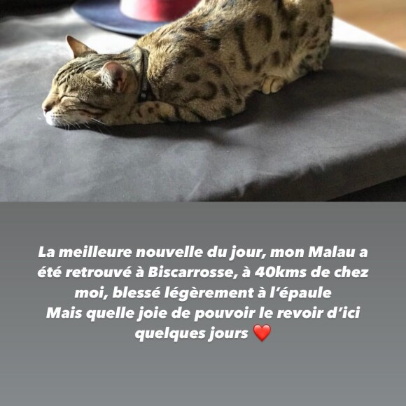 La story partagée par Laure Manaudou le jeudi 8 juillet 2021.