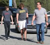 Exclusif - Arnold Schwarzenegger emmene son fils Christopher déjeuner au restaurant a Beverly Hills.