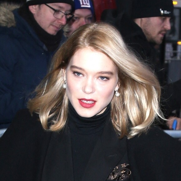 Léa Seydoux dans les studios de l'émission 'Good Morning America' à New York, le 4 décembre 2019.