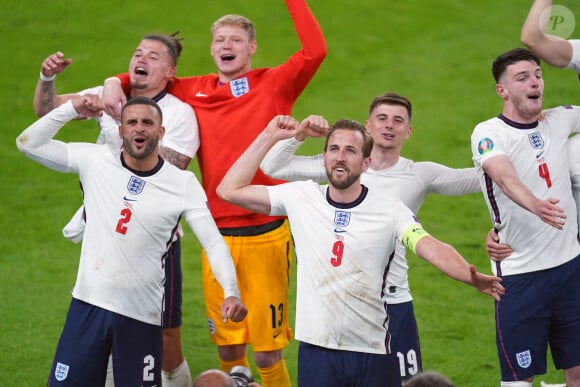 Demi-finale de l'Euro 2020 avec le match opposant l'Angleterre au Danemark, au stade de Wembley à Londres, le 7 juillet 2021.