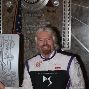 Richard Branson allume l'Empire State Building en l'honneur de DS Virgin Racing à New York, le 14 juillet 2017 
