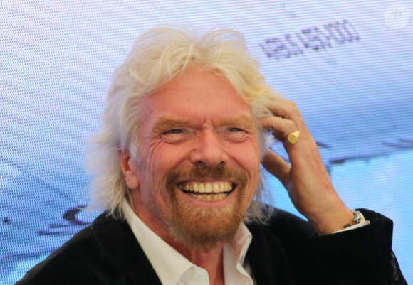 Richard Branson, fondateur de Virgin Group, au salon international de l'aviation 2016 à Farnborough, le 11 juillet 2016 