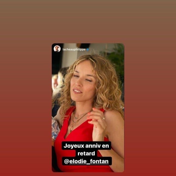 Elodie Fontan dans une story postée le 11 juillet 2021.