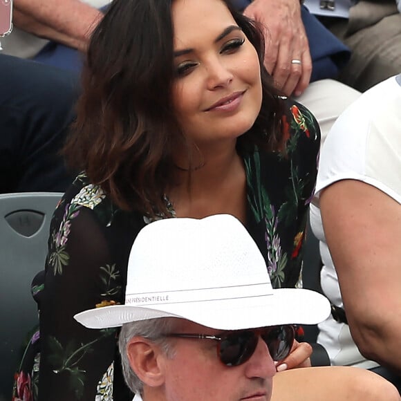 Valérie Bègue en tribune lors des internationaux de tennis de Roland Garros le 28 mai 2018. © Dominique Jacovides-Cyril Moreau / Bestimage