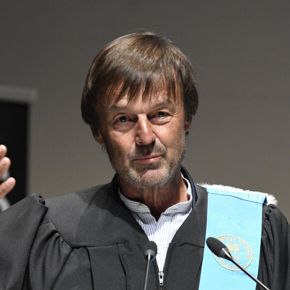 Cérémonie de remise des insignes de Docteur Honoris Causa à Nicolas Hulot lors de la rentrée académique de l'Université de Mons. Le 10 octobre 2019.