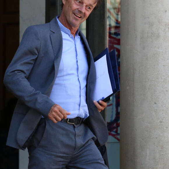 Nicolas Hulot - Sortie du conseil des ministres du 6 juillet 2018, au palais de l'Elysée à Paris. © Stéphane Lemouton / Bestimage