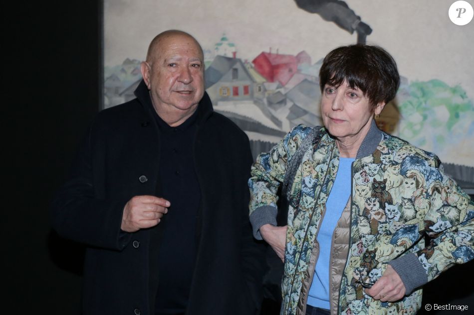 hristian Boltanski et sa Annette Messager - Avant-première de l'exposition consacrée à Chagall, Lissitzky, Malévitch... au Centre Pompidou à Paris le 26 mars 2018. © CVS/Bestimage